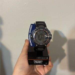 Casio Black and Blue Sports Gear Watch